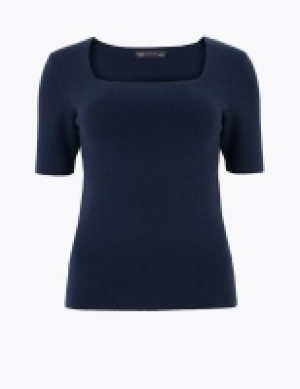 Marks and Spencer M&s Collection Soft Touch Fitted Knitted Top