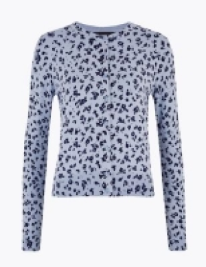 M&s Collection Floral Crew Neck Cardigan