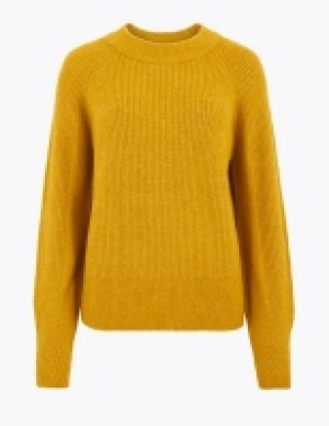M&s Collection Ribbed Crew Neck Jumper