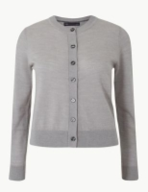 M&s Collection Pure Merino Wool Cardigan