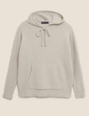 M&s Collection Soft Touch Textured Knitted Hoodie