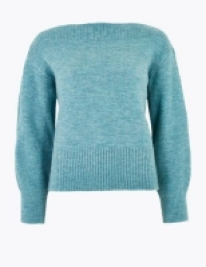 M&s Collection Knitted Slash Neck Jumper