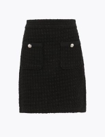 Marks and Spencer M&s Collection Wool Tweed Textured Mini A-Line Skirt
