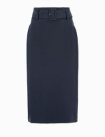 Marks and Spencer M&s Collection Belted Knee Length Pencil Skirt