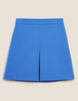 M&s Collection Pleat Front Mini A-Line Skirt