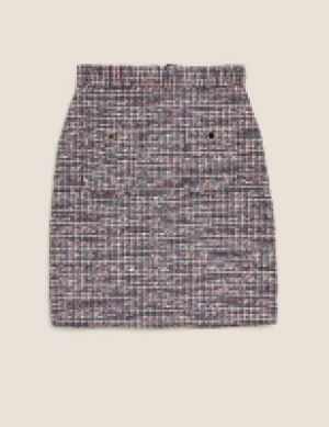 Marks and Spencer M&s Collection Tweed Mini A-Line Skirt