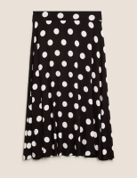 Marks and Spencer M&s Collection Jersey Polka Dot Skater Skirt