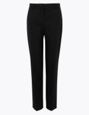 Marks and Spencer Autograph Wool Blend Straight Leg Trousers