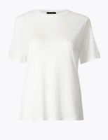 Marks and Spencer Autograph Tencel Draped Short Sleeve T-Shirt