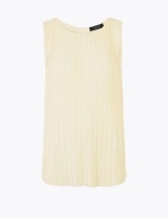 Marks and Spencer Autograph Plisse Sleeveless Shell Top