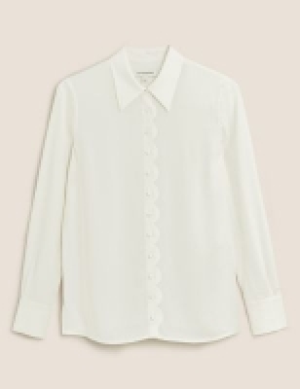 Autograph Scallop Edge Long Sleeve Shirt