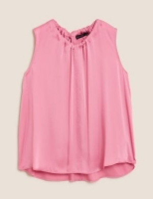 Autograph Satin Sleeveless Shell Top