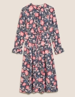 Marks and Spencer Per Una Floral Tie Front Midaxi Relaxed Dress