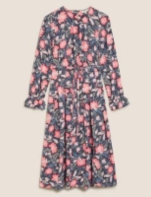 Per Una Floral Tie Front Midaxi Relaxed Dress