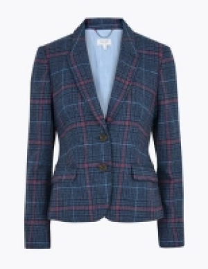 Per Una Wool Checked Hacking Jacket