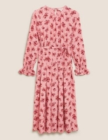 Marks and Spencer Per Una Floral Tie Front Midi Relaxed Dress