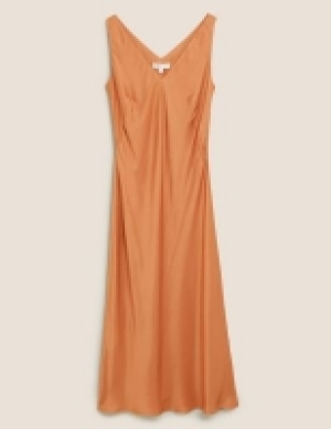 Marks and Spencer Per Una V-Neck Midi Slip Dress