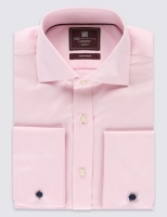 Marks and Spencer M&s Collection Luxury Slim Fit Easy Iron Pure Cotton Shirt
