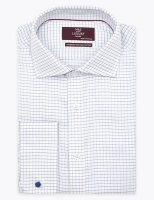 Marks and Spencer M&s Collection Luxury Pure Cotton Tailored Fit Checked Shirt