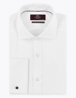Marks and Spencer M&s Collection Luxury Regular Fit Easy Iron Twill Shirt