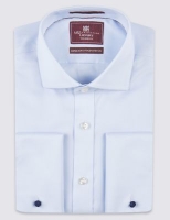 Marks and Spencer M&s Collection Luxury Shorter Length Tailored Fit Twill Shirt