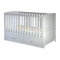 Aldi  Grey Cot Bed With Drawers