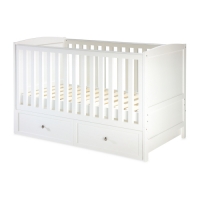 Aldi  White Cot Bed With Drawers