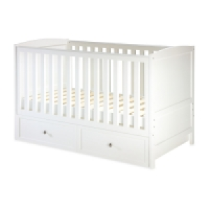 White Cot Bed With Drawers
