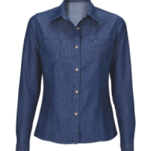 Avenue Ladies Blue Denim Blouse