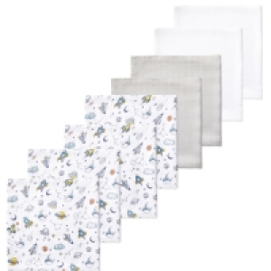 Aldi  Space Muslin Cloths 8 Pack