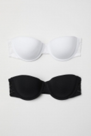 HM  2-pack cotton strapless bras