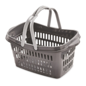 Grey Grid Walls Shopping Basket