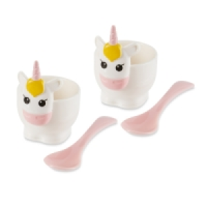 Aldi  Unicorn Egg Cup And Spoon Set