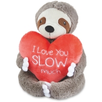 Aldi  Sloth Valentines Soft Toy