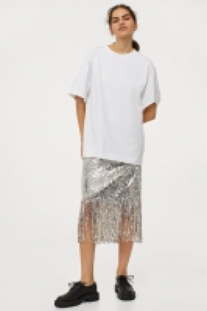 Fringe-trimmed sequined skirt 25.00 €
