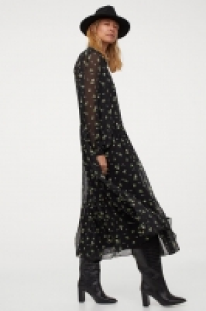Puff-sleeved chiffon dress 28.00 €