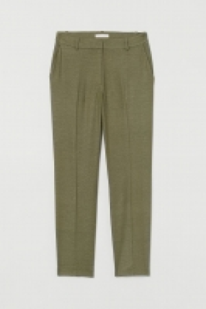 HM  Linen-blend cigarette trousers