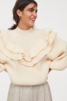 HM  Flounced rib-knit jumper