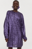 HM  Long-sleeved sequined dress