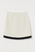 HM  Textured-weave skirt