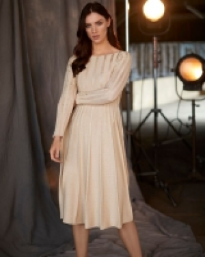 Dunnes Stores  Paul Costelloe Living Studio Champagne Lurex Dress