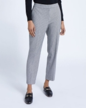 Dunnes Stores  Elastic Back Check Slim Leg Trousers