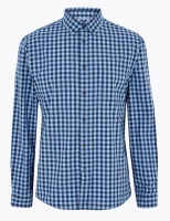 Marks and Spencer M&s Collection Pure Cotton Checked Shirt
