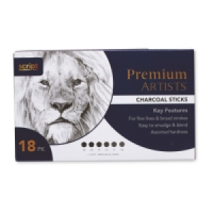Script Charcoal Sticks 18 Pack