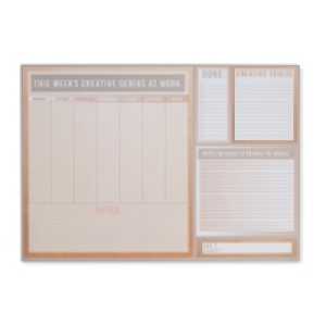 Aldi  Script A3 Desk Planner Pink