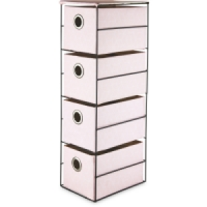 Aldi  Pink 4 Drawer Fabric Storage Unit