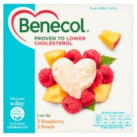 SuperValu  Benecol Raspberry & Peach Yoghurt Pots