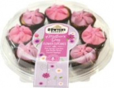 Odwyers Bakery Mothers Day 9 Pack Flower Cupcakes