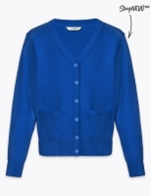Girls Cotton Rich School Cardigan