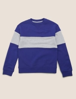 Marks and Spencer  Organic Cotton Colour Block Sweatshirt (6-14 Yrs)